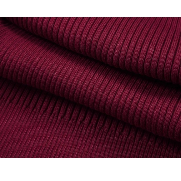 NEW Burgundy Wine Ribbed Turtleneck M - Picture 3 of 6